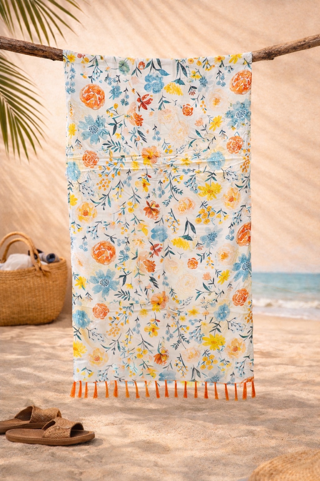 F0CF62DC-6D90-4E0B-8817-3BA5C335B781 Foulard Coton Imprimé Floral Délicat – Image 1