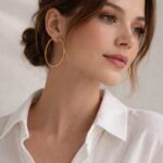 Boucles d'Oreilles Anneaux Dorés