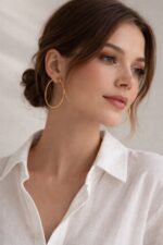 Boucles d'Oreilles Anneaux Dorés