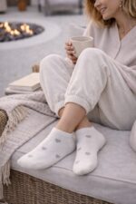 Chaussettes Courtes Fantaisie Cœurs & Fleurs