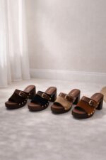 Sabots à Talons Boucle Vintage