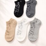 Chaussettes Courtes Imprimé Léopard