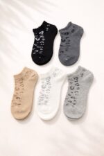 Chaussettes Courtes Imprimé Léopard