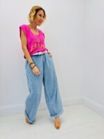 T-Shirt Good Karma En Coton À Broderie Colorée – Image 6