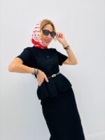 Carré Foulard Motif Pois Élégant – Image 3