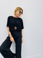 Crop Top Drapé À Découpe Centrale