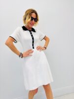 Robe Tennis Maille Élégante À Col Polo – Image 2