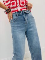 Jean Wide Leg En Denim Délavé Coupe Moderne – Image 2