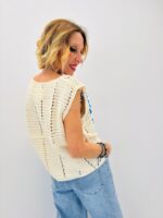 Top Crochet Bohème En Coton Motif Graphique – Image 3