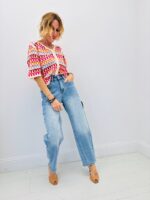 Jean Coupe Balloon En Denim Délavé – Image 4