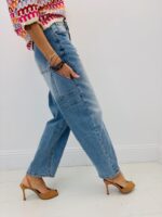 Jean Coupe Balloon En Denim Délavé – Image 2