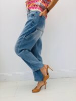 Jean Coupe Balloon En Denim Délavé – Image 3