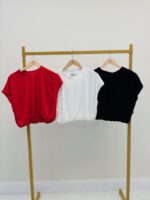 Crop Top Smocké En Coton Coupe Moderne – Image 2