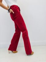 Jean Wide Leg Taille Haute En Denim Coloré