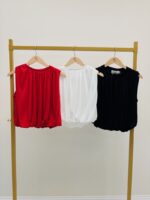 Crop Top Débardeur Smocké En Coton – Image 2