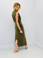 Robe Midi Drapée Taille Nouée – Image 4