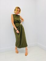 Robe Midi Drapée Boucle Bijou – Image 3