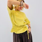 T-Shirt Avec Foulard Dentelle