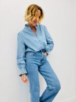 Chemise Brodée Col Victorien