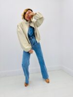 Bomber Simili Cuir Coupe Courte – Image 3