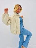 Bomber Simili Cuir Coupe Courte – Image 4