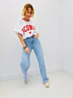 Jean Wide Leg Détail Étoile & Clous – Image 4