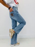 Jean Wide Leg Détail Étoile & Clous