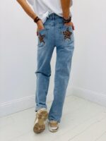 Jean Wide Leg Détail Étoile & Clous – Image 5