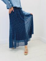 Jupe Longue Motif Pois Doublée