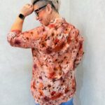 Chemise Fluide Imprimé Floral Terracotta Esprit Élégance Moderne