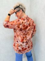 Chemise Fluide Imprimé Floral Terracotta Esprit Élégance Moderne