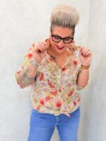 Chemise Fluide Imprimé Floral Lumineux Esprit Romantique