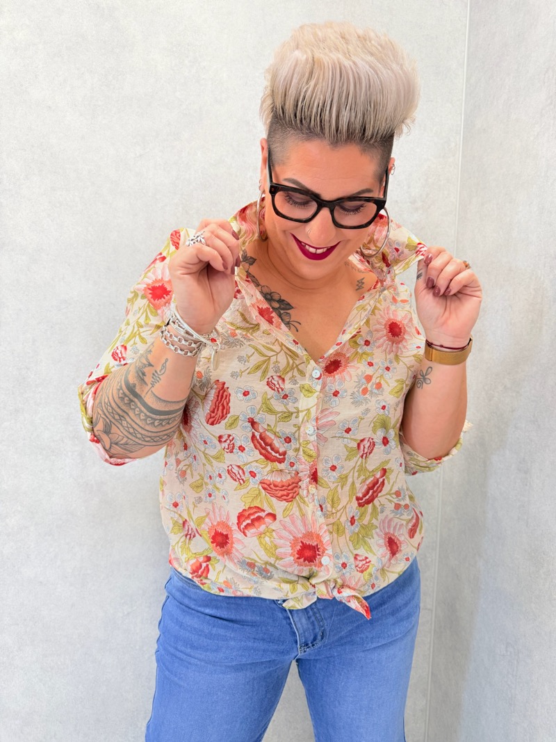 IMG_0775 Chemise Fluide Imprimé Floral Lumineux Esprit Romantique – Image 1