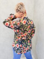 Chemise Fluide Imprimé Floral Fond Noir Esprit Élégant – Image 2