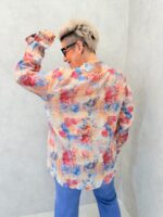 Chemise Fluide Imprimé Aquarelle Multicolore Esprit Artistique – Image 2