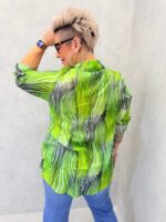 Chemise Fluide Imprimé Vert Graphique Esprit Dynamique – Image 2