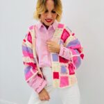 Veste Crochet Patchwork Multicolore