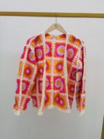 Veste Crochet Patchwork Multicolore Bohème – Image 2