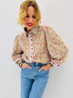 Chemise Fleurie Broderies Contrastées – Image 5