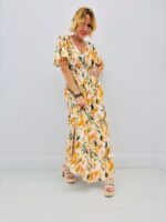Robe Longue Fluide Imprimé Tropical – Image 3