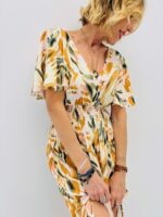 Robe Longue Fluide Imprimé Tropical – Image 4