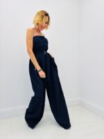 Combinaison Bustier Rayée À Ceinture