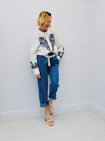 Pantalon Rayé Taille Élastique Esprit Casual Chic – Image 3