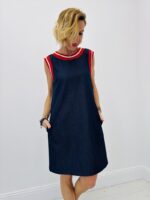 Robe Courte Effet Denim Col Sport – Image 5