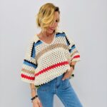 Polo Crochet Rayé Esprit Bohème