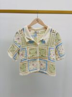 Gilet Crochet Fleuri Style Bohème – Image 4