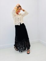 Gilet Crochet Coton Motifs Dentelle – Image 3