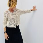 Gilet Crochet Coton Motifs Dentelle