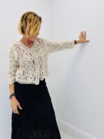 Gilet Crochet Coton Motifs Dentelle