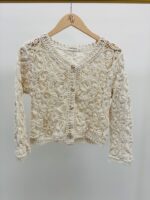 Gilet Crochet Coton Motifs Dentelle – Image 4